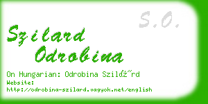 szilard odrobina business card